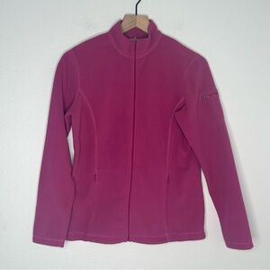 L.L.Bean Fleece Full Zip Fleece Jacket Base Layer Fuschia Pink Sz XS Ski Outdoor